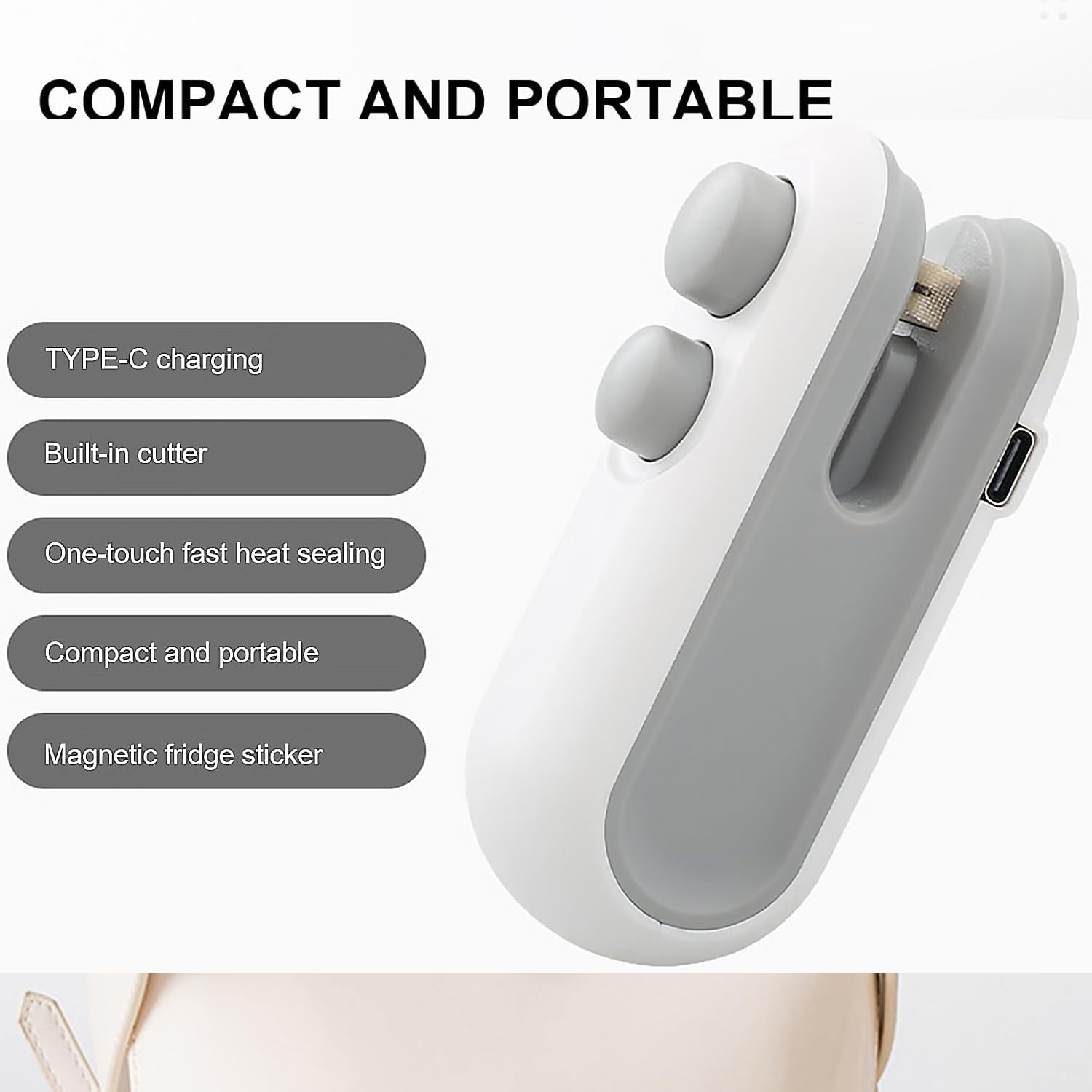 Mini Bag Sealer, 2 in 1 Seal & Cutter Heat Sealers Mini Bag Sealer, 2 in 1 Seal & Cutter Heat Sealers